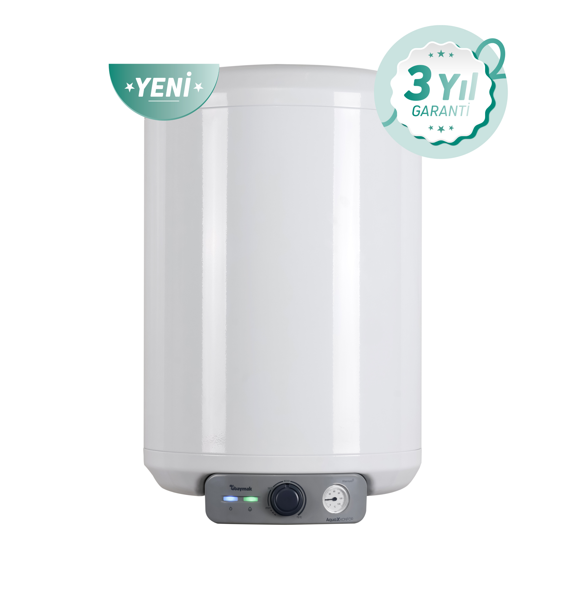 Baymak Aqua X-KONFOR 100 Lt Silindirik Termosifon